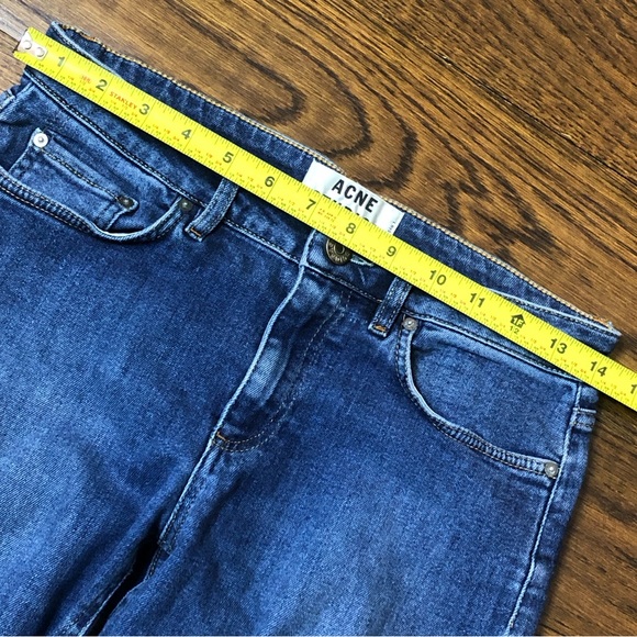 ACNE STUDIOS Women Blue ‘SKIN 5 USED BLUE’ Skinny Low Rise Jeans Sz 27/32 - Picture 10 of 16